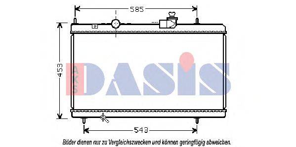 Радиатор, охлаждение двигателя AKS DASIS 060058N