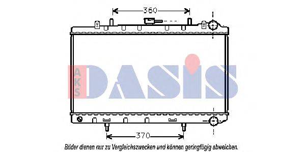 Радиатор, охлаждение двигателя AKS DASIS DN2170