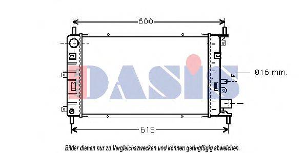 Радиатор, охлаждение двигателя AKS DASIS 17423