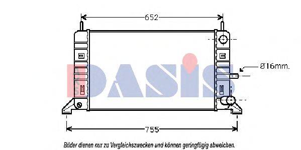 Радиатор, охлаждение двигателя AKS DASIS 1827001