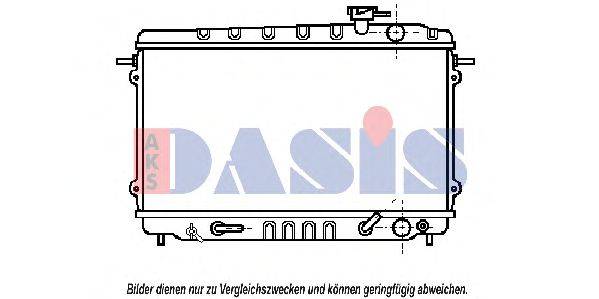 Радиатор, охлаждение двигателя AKS DASIS 100160N