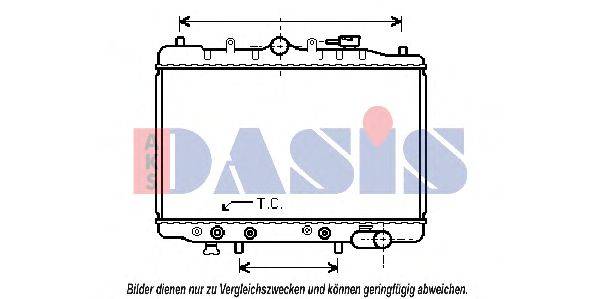 Радиатор, охлаждение двигателя AKS DASIS 25331