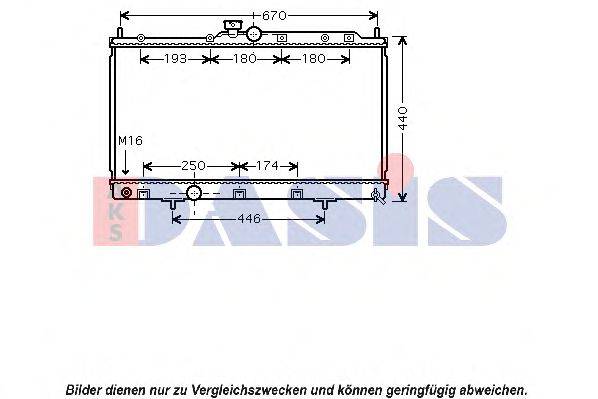 Радиатор, охлаждение двигателя AKS DASIS 28193