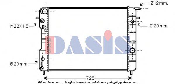 Радиатор, охлаждение двигателя AKS DASIS OL2407