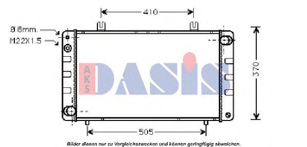 Радиатор, охлаждение двигателя AKS DASIS 24904