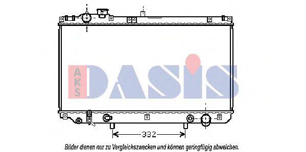 Радиатор, охлаждение двигателя AKS DASIS TO2313