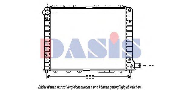 Радиатор, охлаждение двигателя AKS DASIS 300460N