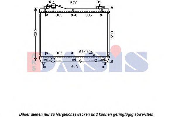 Радиатор, охлаждение двигателя AKS DASIS 320007N