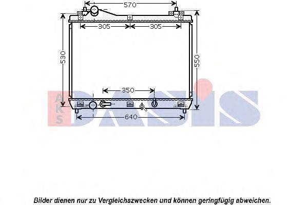 Радиатор, охлаждение двигателя AKS DASIS 320044N