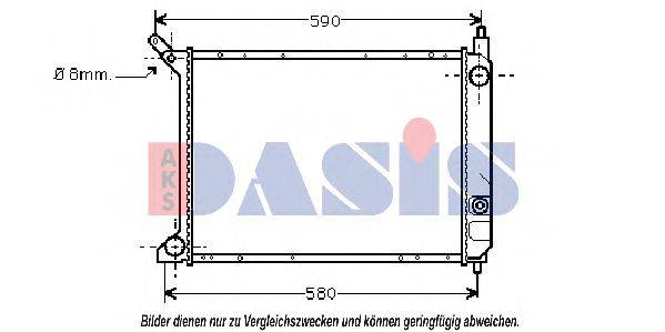 Радиатор, охлаждение двигателя AKS DASIS 32661