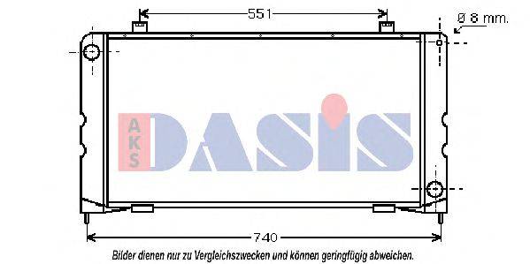 Радиатор, охлаждение двигателя AKS DASIS 370011N