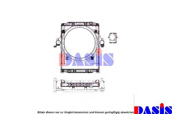 Радиатор, охлаждение двигателя AKS DASIS 400033N