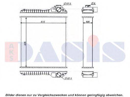 Радиатор, охлаждение двигателя AKS DASIS 440599N