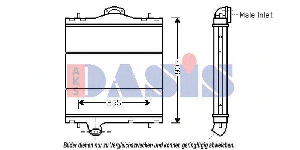 Радиатор, охлаждение двигателя AKS DASIS RE2032