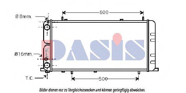 Радиатор, охлаждение двигателя AKS DASIS AI2051