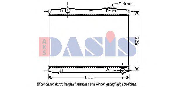 Радиатор, охлаждение двигателя AKS DASIS 510057N