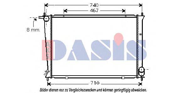 Радиатор, охлаждение двигателя AKS DASIS 33077