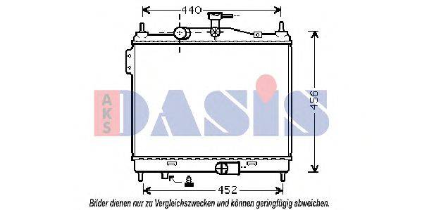 Радиатор, охлаждение двигателя AKS DASIS HY2206