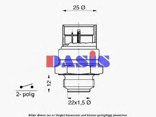 Термовыключатель, вентилятор радиатора AKS DASIS 1492