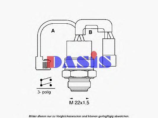 Термовыключатель, вентилятор радиатора AKS DASIS 604088