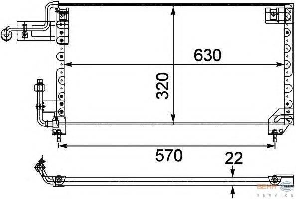 Конденсатор, кондиционер HELLA 8FC 351 303-721