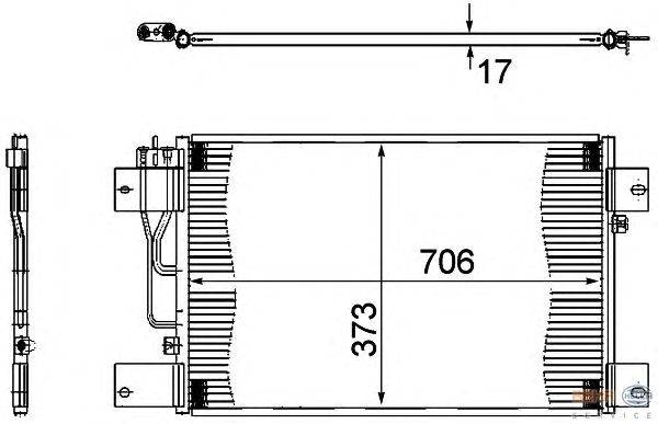 Конденсатор, кондиционер HELLA 8FC 351 307-361