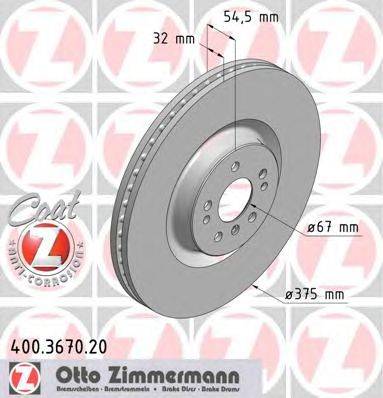 Тормозной диск ZIMMERMANN 400367020