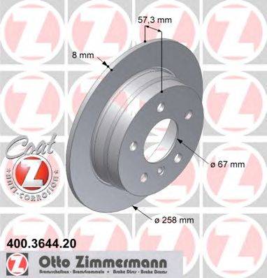 Тормозной диск ZIMMERMANN 400.3644.20