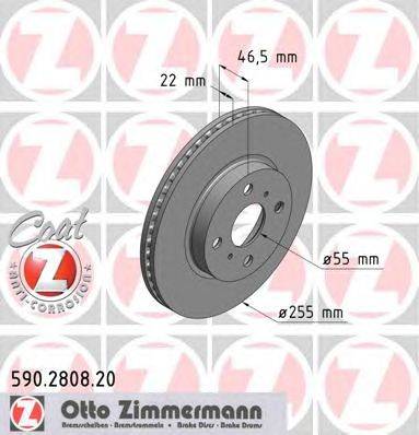 Тормозной диск ZIMMERMANN 590280820