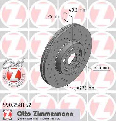 Тормозной диск ZIMMERMANN 590.2581.52