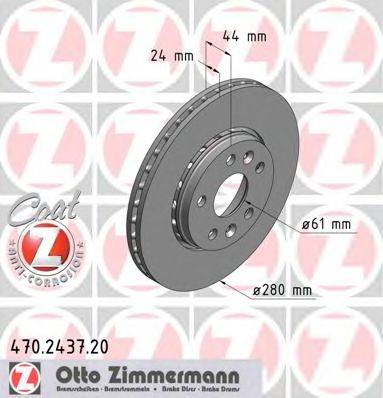 Тормозной диск ZIMMERMANN 470243720