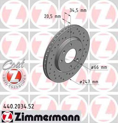 Тормозной диск ZIMMERMANN 440203452