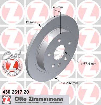 Тормозной диск ZIMMERMANN 430261720
