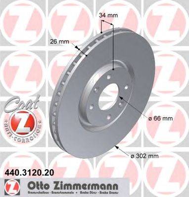 Тормозной диск ZIMMERMANN 440312020