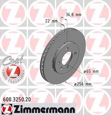 Тормозной диск ZIMMERMANN 600325020