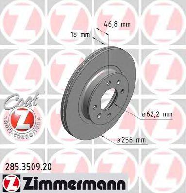 Тормозной диск ZIMMERMANN 285.3509.20