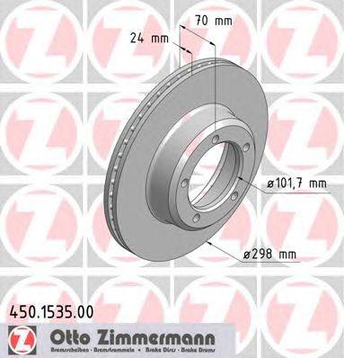 Тормозной диск ZIMMERMANN 450.1535.00