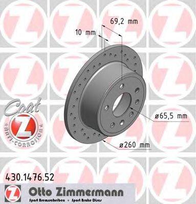 Тормозной диск ZIMMERMANN 430.1476.52