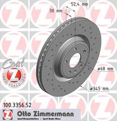 Тормозной диск ZIMMERMANN 100335652