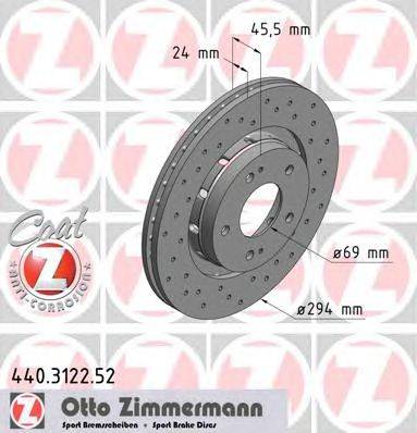 Тормозной диск ZIMMERMANN 440312252
