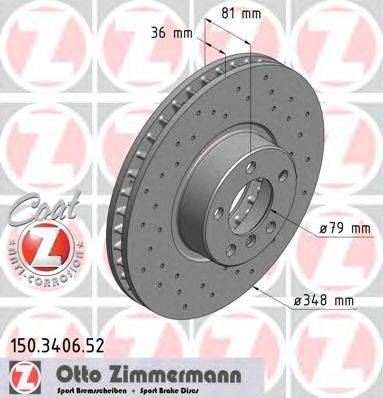 Тормозной диск ZIMMERMANN 150340652
