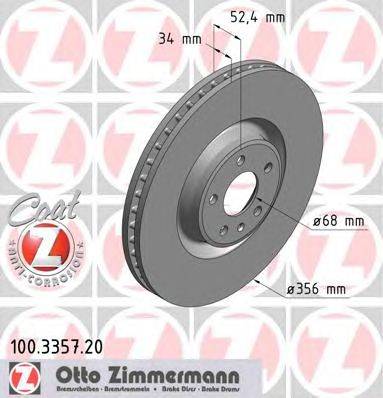 Тормозной диск ZIMMERMANN 100335720