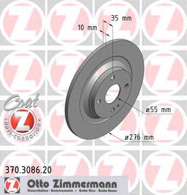 Тормозной диск ZIMMERMANN 370308620