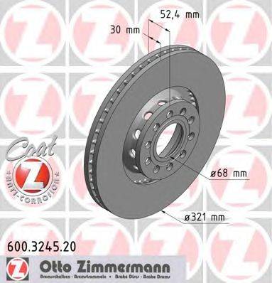 Тормозной диск ZIMMERMANN 600324520