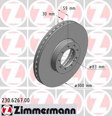 Тормозной диск ZIMMERMANN 230.6267.00