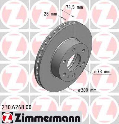 Тормозной диск ZIMMERMANN 230626800