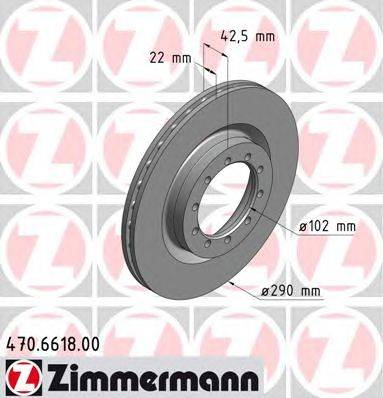 Тормозной диск ZIMMERMANN 470.6618.00