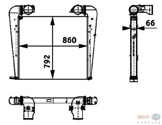 Интеркулер BEHR HELLA SERVICE 91706