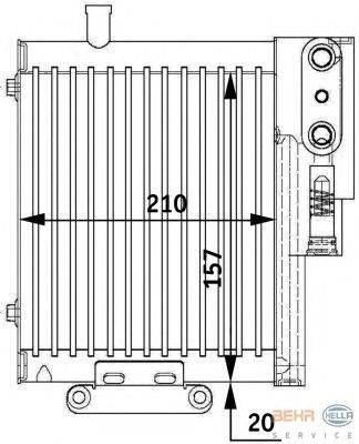 Масляный радиатор, автоматическая коробка передач HELLA 8MO376729591