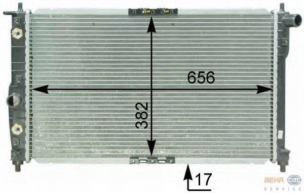 Радиатор, охлаждение двигателя HELLA 8MK 376 762-591